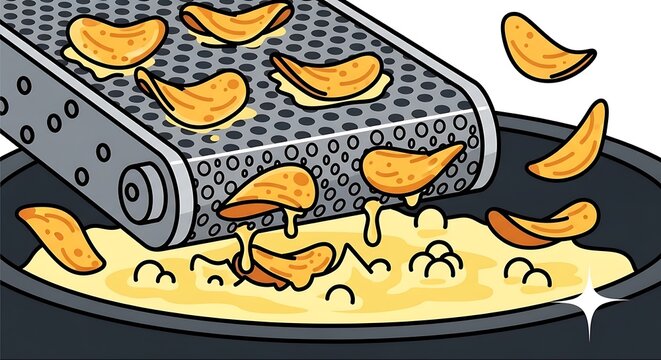 Chip extrusion machine with potato chips