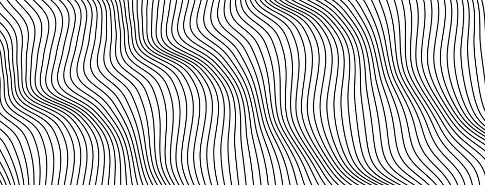 Pattern white stripe with line wave swirly for psychedelic optical op. Black wavy lenticular with hypnotic illusion art for hypno fiber stripes. Oval element space with zig modern flowing.