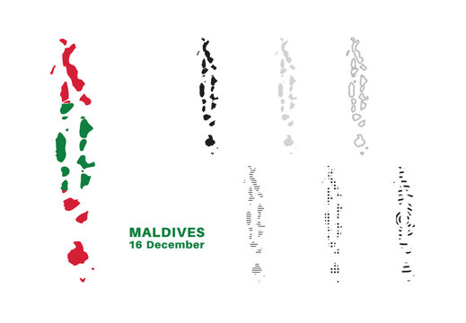 Set of isolated maldives maps. maldives flag overlaid with flag proportions. Maps and traveling around the world