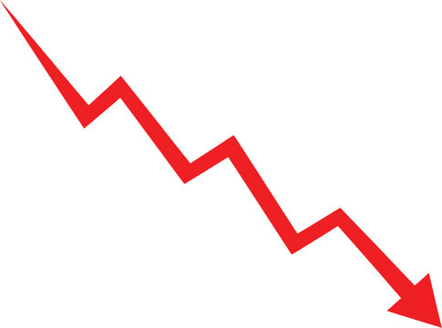 Red arrow pointing down Vector