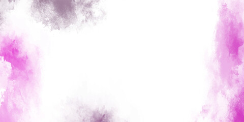 Fototapeta premium Abstract watercolor splashes in vibrant pink and subtle purple on a clean white background for creative design and artistic backgrounds