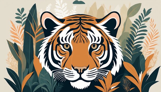 tiger in the woods