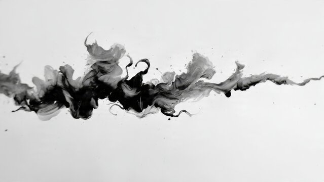 Abstract Ink Splash Art