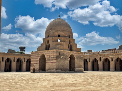 Mosque of Ibn Tulun in Cairo, Egypt, was built between 876 and 879 by Ahmed bin Tulun, the founder of the Tulunid dynasty, the first Turkic state established in Egypt.