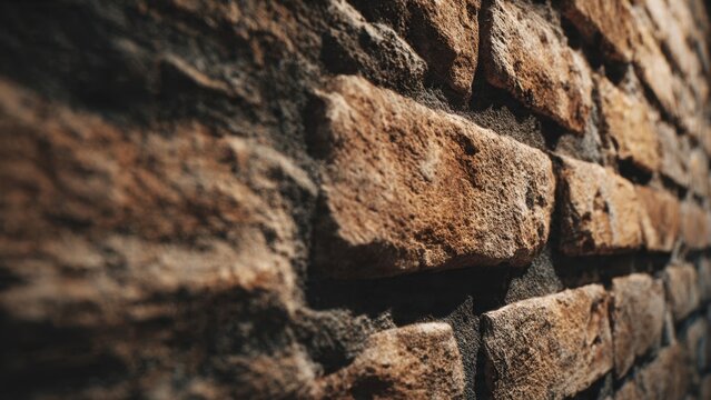 Close-Up of Weathered Brick Wall Texture