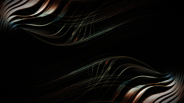 Dark abstract background with circular rings and glowing futuristic tech design