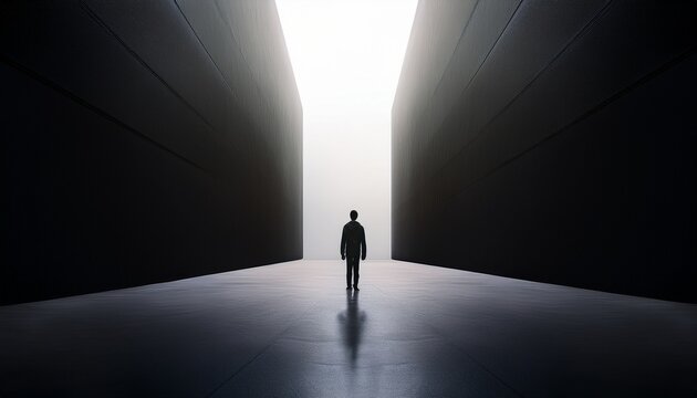 a minimalist composition featuring a deep dark void suggesting profound absence space and the concept of nothingness lonely absolute aesthetic