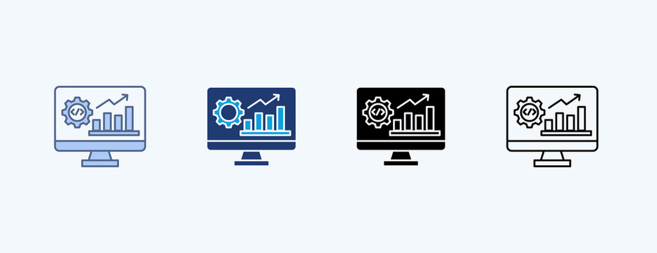 Enterprise Software Multiple Icon Illustration Vector