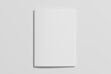 Saddle Stitch A4 Brochure White Blank 3D Rendering Mockup © ThreedyGuy
