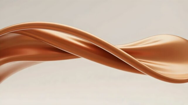 Sculptural terracotta silk ribbons in motion - Perfect for modern design presentations, fashion runway visuals, or creative motion graphics.