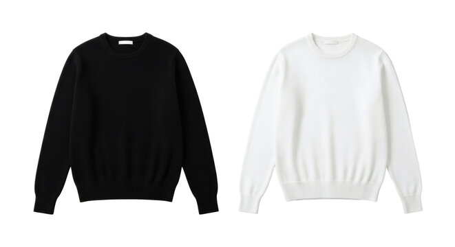 High quality classic black and white unisex crew neck knitted pullovers offering comfortable style and versatile fashion for various seasons and occasions&nbsp;