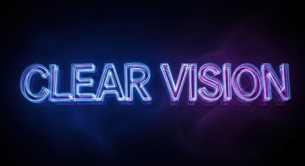Fototapeta premium Neon Sign Clear Vision