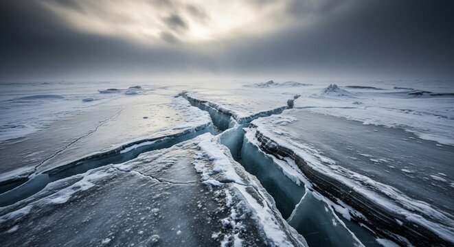 Cracked ice formation