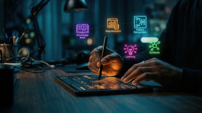 AI-Powered Digital Workspace: Data Analytics, Knowledge Base & Synthesis Interaction