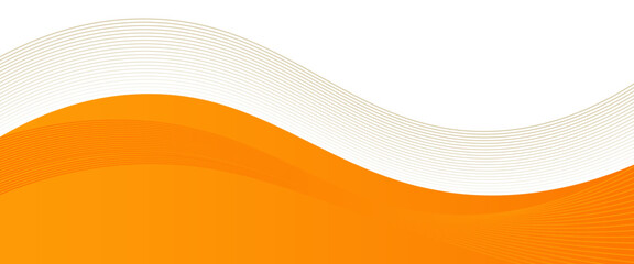 PrintVector orange line background curve element with white space for text and message design, overlapping layers, vector © sara