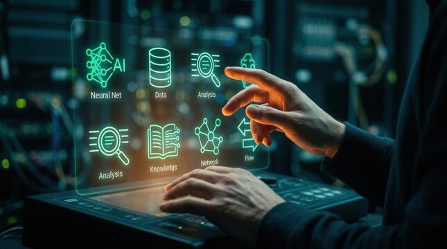 AI Data Analysis Interface for Neural Networks and Knowledge Systems