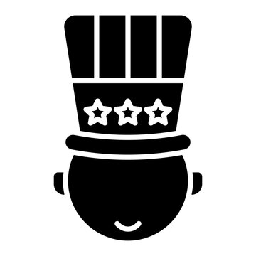 Boy Wearing Patriotic Top Hat