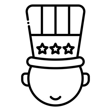 Boy Wearing Patriotic Top Hat