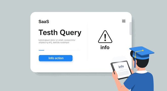 Student Reviewing Important SaaS Software Update and Technology Query