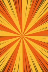 Obraz premium Yellow comic zoom lines background