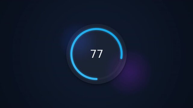 Modern Circular Progress Indicator Video Demonstrating a Dynamic Loading Animation in a Dark Background