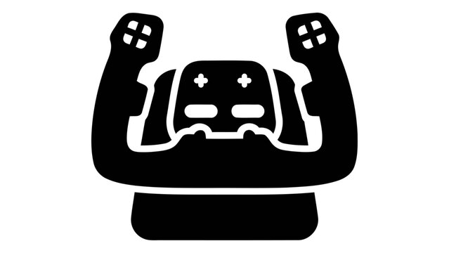 Flight simulator control yoke icon