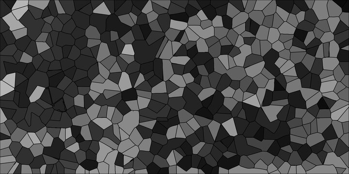 Abstract geometric mosaic pattern with varying shades of grey and black creating a textured background effect