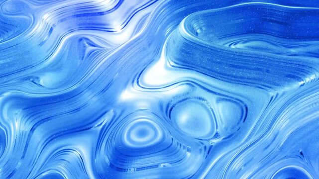 Abstract Blue Liquid Animation: A seamless loop of a blue liquid with a sparkling effect, perfect for adding depth and dimension to your projects.