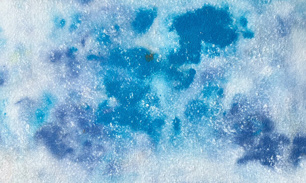 blue abstract background, texture handmade abstract floral print, template for design, wallpaper, banner, backgrounds, cards ,clothing design.