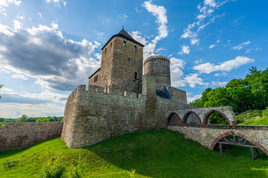 Bedzin Castle on sunny summer day. Poland