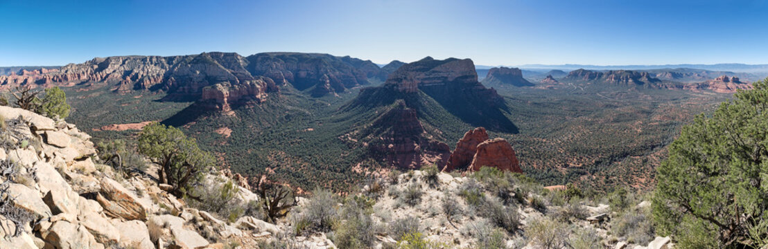 Sedona Area Panorama From The Top Of East Twin Butte