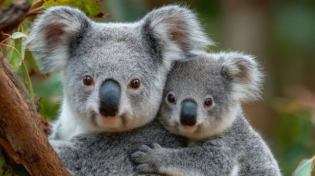 Koala Mother and Baby A Tender Moment in the Wild 1.