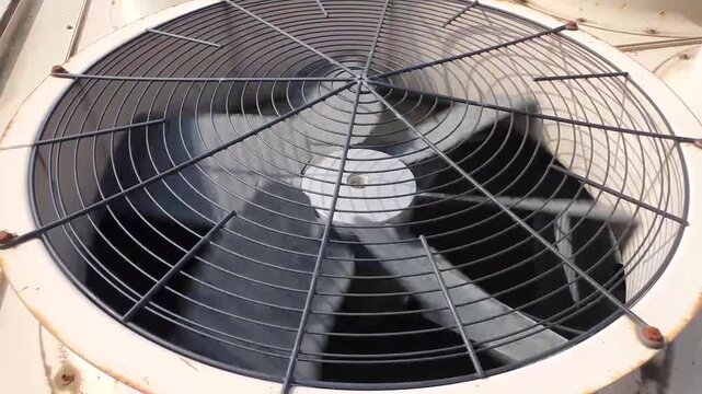 Large industrial outdoor air cooled condensing unit fan for commercial HVAC climate control system