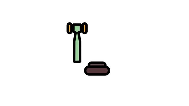 Legal gavel and base symbol representing judicial power, law enforcement, court rulings, auction sales, and professional legal justice.