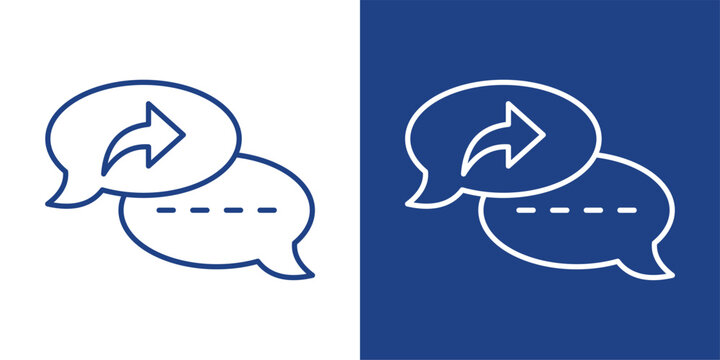 Response Blue And White Icon Style Collection