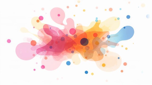 Colorful Abstract Splash: A vibrant composition of overlapping shapes and colors bursts forth, creating a dynamic visual that evokes creativity, energy, and artistic expression.