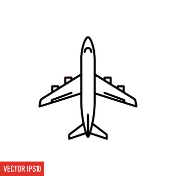 Airplane flying in the sky.
