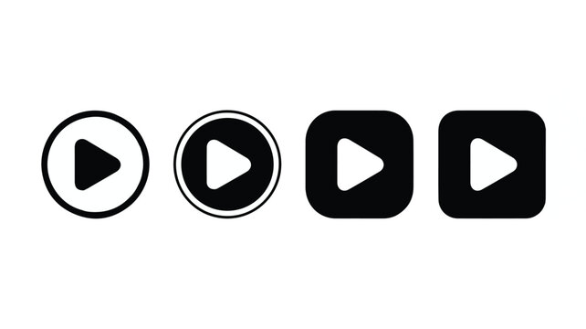 A graphic design of three play button icons for a sports event