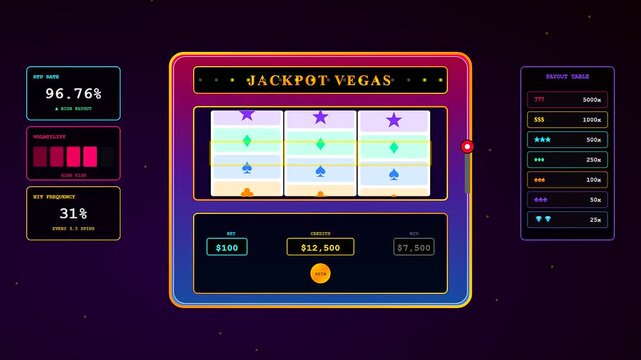 A sophisticated sports betting analytics dashboard demonstrating a dynamic casino slot game interface with fluctuating credit balances and high volatility gambling mechanics for professional users