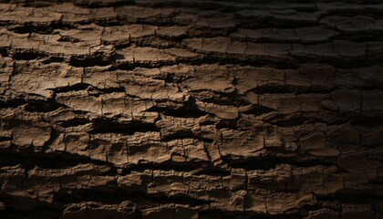 A close-up shot capturing the intricate, rough texture and deep fissures of weathered tree bark under natural light. © artvibi