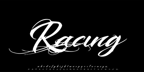 Obraz premium Modern Monoline Font. Graffiti Font. Creative Hand Drawn Uppercase ,Lowercase.Street Art Classic Lettering Fashion Designs Typography modern serif decorative vintage concept vector illustration