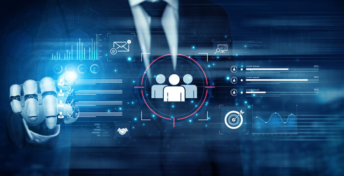 An AI assistant manages a CRM dashboard for customer data analysis. This smart system conducts market research to identify the target audience and analyze user feedback. Fermion