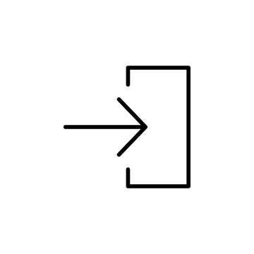 Login outline icon for user authentication