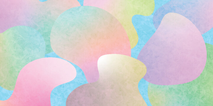 Abstract Pastel Liquid Shapes Background Illustration