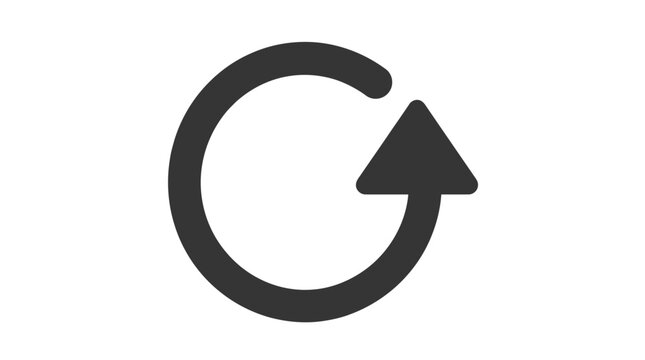 Circular arrow icon illustrative digital representation for website and application use