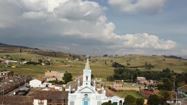 Motavita, Boyac&aacute; - Colombia. March 4, 2026. Aerial drone view of one of the 123 municipalities in the department.