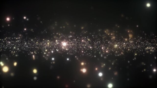 幻想的な光粒子が奥行きを生む上質な抽象背景