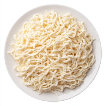 Trs csusza - Hungary cottage cheese noodles isolated on a white background