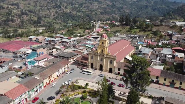 Tiban&aacute;, Boyaca - Colombia. March 6, 2026. Aerial view with drone, it is one of the 123 municipalities of the department