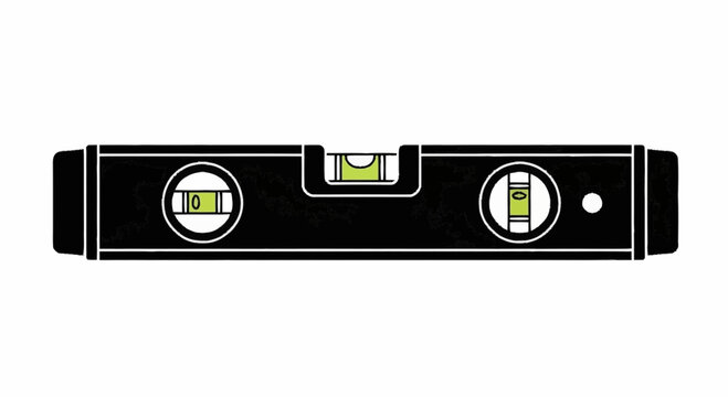 Black spirit level tool 1.